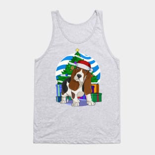 Basset Hound Dog Cute Santa Christmas Gift Tank Top